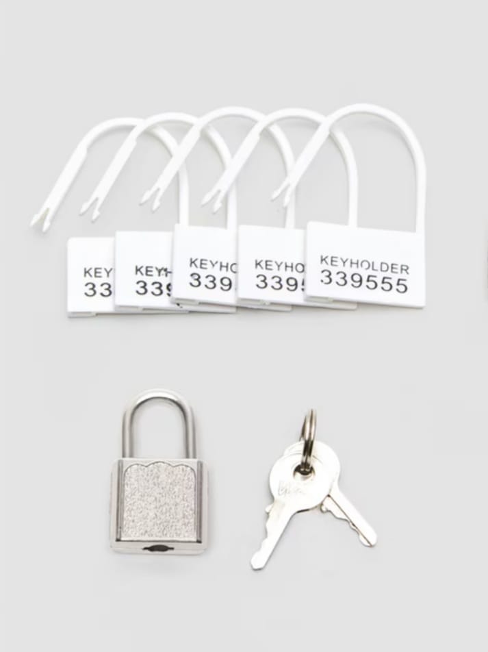 Lightweight Resin Chastity Cage – White Secure Lock Design